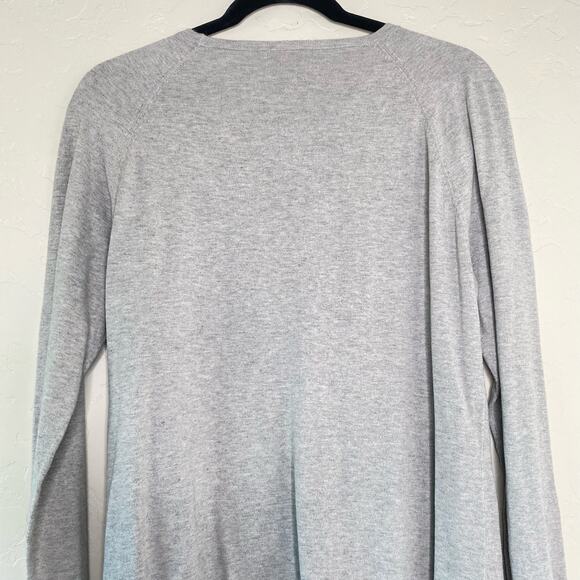 Massimo Dutti Gray Silk Cotton Blend Button Up Cardigan XL - Picture 7 of 10